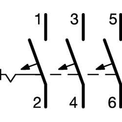 MCN304 - Disjoncteur Hager triphasé 4A - 3P - 6/10kA - courbe C - Bornes à vis alignées - 3 modules