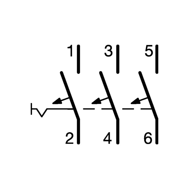 NDN310 - Disjoncteur Hager triphasé 10A - 3P - 10/15kA - courbe D - Bornes à vis alignées - 3 modules