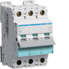 NDN316 - Disjoncteur Hager triphasé 16A - 3P - 10/15kA - courbe D - Bornes à vis alignées - 3 modules