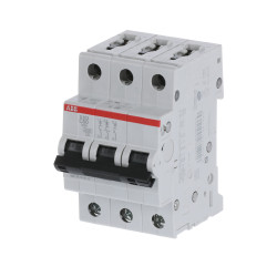 S203 C50 - Disjoncteur triphasé ABB 50A - 3P - Courbe C - 6/10kA - Bornes à vis - 2CDS253001R0504 - 352343