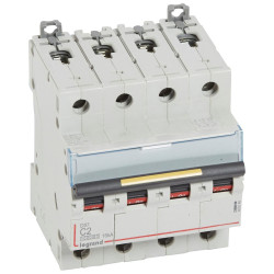 409348 Legrand DX3 - Disjoncteur tétrapolaire 2A 4P C2 10000A/16kA - 400V - Courbe C - À vis - 4 modules