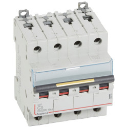 409349 Legrand DX3 - Disjoncteur tétrapolaire 3A 4P C3 10000A/16kA - 400V - Courbe C - À vis - 4 modules
