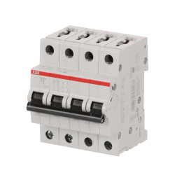 S204 D4 - Disjoncteur tétrapolaire ABB 4A - 4P - Courbe D - 6/10kA - Bornes à vis - 2CDS254001R0041 - 352457