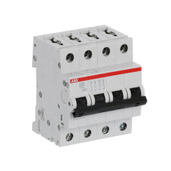 S204 D63 - Disjoncteur tétrapolaire ABB 63A - 4P - Courbe D - 6/10kA - Bornes à vis - 2CDS254001R0631 - 352469