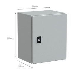 NSYCRN325200 Coffret électrique en métal étanche IP66 - HxLxP 300x250x200mm - Sans plaque de montage - Schneider Spacial CRN