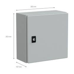 NSYCRN33150 Coffret électrique en métal étanche IP66 - HxLxP 300x300x150mm - Sans plaque de montage - Schneider Spacial CRN