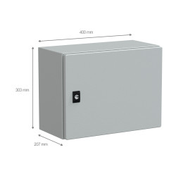 NSYCRN34200 Coffret électrique en métal étanche IP66 - HxLxP 300x400x200mm - Sans plaque de montage - Schneider Spacial CRN