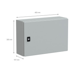 NSYCRN345150 Coffret électrique en métal étanche IP66 - HxLxP 300x450x150mm - Sans plaque de montage - Schneider Spacial CRN
