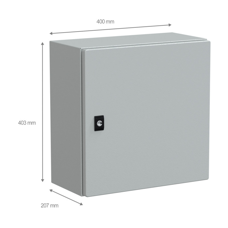 NSYCRN44200 Coffret électrique en métal étanche IP66 - HxLxP 400x400x200mm - Sans plaque de montage - Schneider Spacial CRN