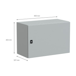 NSYCRN46300 Coffret électrique en métal étanche IP66 - HxLxP 400x600x300mm - Sans plaque de montage - Schneider Spacial CRN