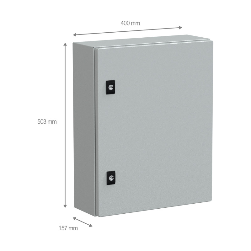 NSYCRN54150 Coffret électrique en métal étanche IP66 - HxLxP 500x400x150mm - Sans plaque de montage - Schneider Spacial CRN