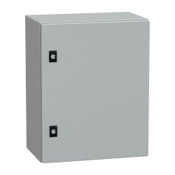 NSYCRN54250 Coffret électrique en métal étanche IP66 - HxLxP 500x400x250mm - Sans plaque de montage - Schneider Spacial CRN
