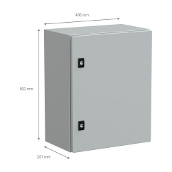 NSYCRN54250 Coffret électrique en métal étanche IP66 - HxLxP 500x400x250mm - Sans plaque de montage - Schneider Spacial CRN