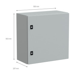 NSYCRN55250 Coffret électrique en métal étanche IP66 - HxLxP 500x500x250mm - Sans plaque de montage - Schneider Spacial CRN
