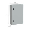 NSYCRN64150 Coffret électrique en métal étanche IP66 - HxLxP 600x400x150mm - Sans plaque de montage - Schneider Spacial CRN
