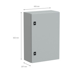 NSYCRN64200 Coffret électrique en métal étanche IP66 - HxLxP 600x400x200mm - Sans plaque de montage - Schneider Spacial CRN