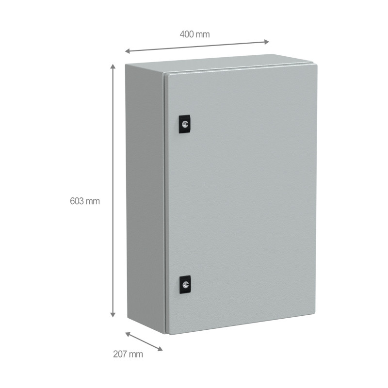 NSYCRN64200 Coffret électrique en métal étanche IP66 - HxLxP 600x400x200mm - Sans plaque de montage - Schneider Spacial CRN