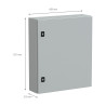 NSYCRN65150 Coffret électrique en métal étanche IP66 - HxLxP 600x500x150mm - Sans plaque de montage - Schneider Spacial CRN