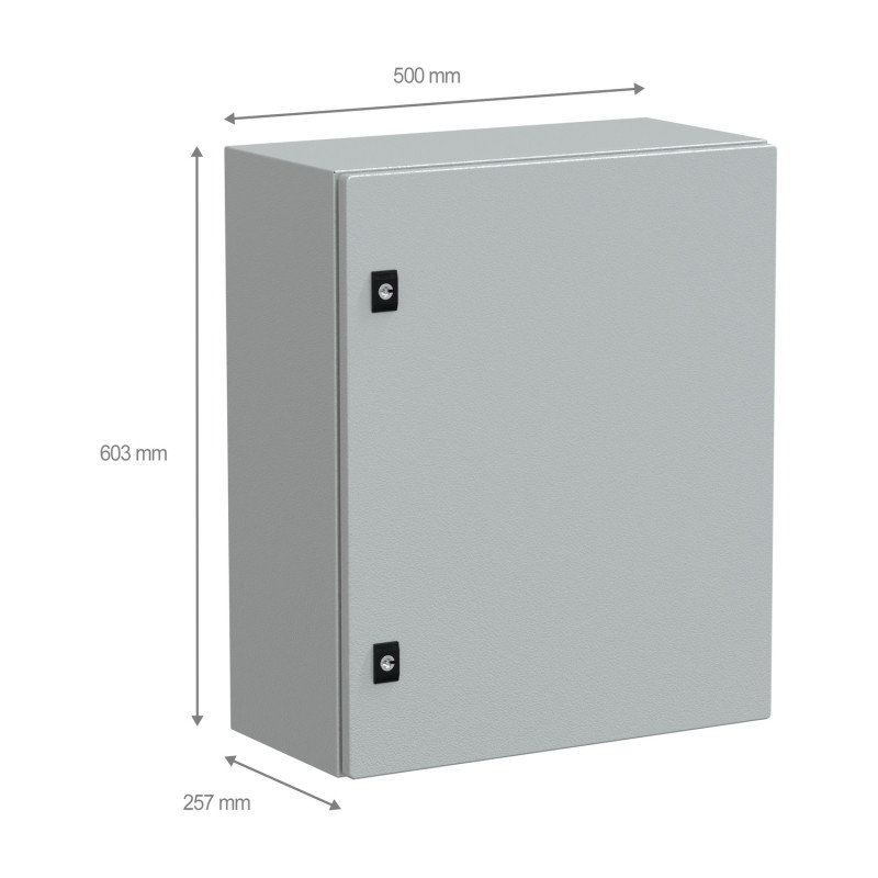 NSYCRN65250 Coffret électrique en métal étanche IP66 - HxLxP 600x500x250mm - Sans plaque de montage - Schneider Spacial CRN
