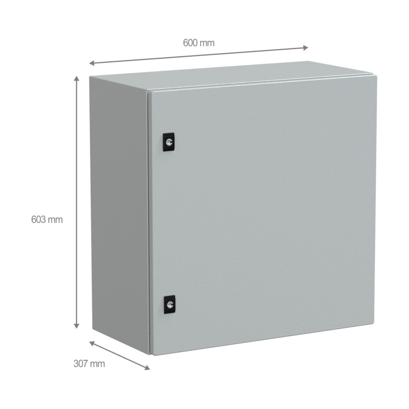 NSYCRN66300 Coffret électrique en métal étanche IP66 - HxLxP 600x600x300mm - Sans plaque de montage - Schneider Spacial CRN