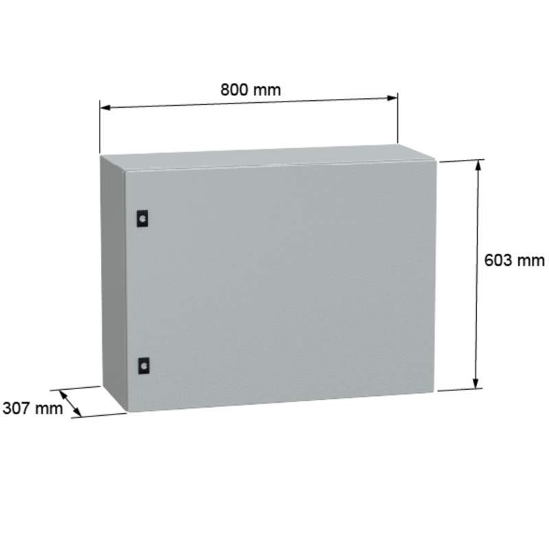 NSYCRN68300 Coffret électrique en métal étanche IP66 - HxLxP 600x800x300mm - Sans plaque de montage - Schneider Spacial CRN