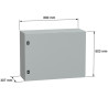 NSYCRN68300 Coffret électrique en métal étanche IP66 - HxLxP 600x800x300mm - Sans plaque de montage - Schneider Spacial CRN
