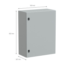NSYCRN86300 Armoire électrique Schneider métallique étanche IP66 - HxLxP 800x600x300mm - Sans plaque de montage - Spacial CRN