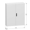 NSYCRN1210300D Armoire électrique Schneider métal étanche IP55 - HxLxP 1200x1000x300mm - Sans plaque - Dble Porte - Spacial CRN