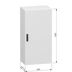 NSYCRN126400 Armoire électrique Schneider métallique étanche IP66 - HxLxP 1200x600x400mm - Sans plaque de montage - Spacial CRN