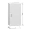 NSYCRN126400 Armoire électrique Schneider métallique étanche IP66 - HxLxP 1200x600x400mm - Sans plaque de montage - Spacial CRN
