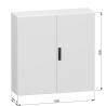 NSYCRN1010300D Armoire électrique Schneider métal étanche IP55 - HxLxP 1000x1000x300mm - Sans plaque - Dble Porte - Spacial CRN