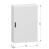 NSYCRN128300 Armoire électrique Schneider métallique étanche IP66 - HxLxP 1200x800x300mm - Sans plaque de montage - Spacial CRN