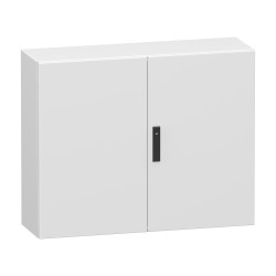 NSYCRN810300D Armoire électrique Schneider métal étanche IP55 - HxLxP 800x1000x300mm - Sans plaque - Double Porte - Spacial CRN