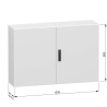 NSYCRN812300D Armoire électrique Schneider métal étanche IP55 - HxLxP 800x1200x300mm - Sans plaque - Double Porte - Spacial CRN