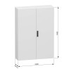 NSYCRN1410300D Armoire électrique Schneider métal étanche IP55 - HxLxP 1400x1000x300mm - Sans plaque - Dble Porte - Spacial CRN