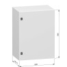 NSYCRN86400 Armoire électrique Schneider métallique étanche IP66 - HxLxP 800x600x400mm - Sans plaque de montage - Spacial CRN