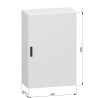 NSYCRN128400 Armoire électrique Schneider métallique étanche IP66 - HxLxP 1200x800x400mm - Sans plaque de montage - Spacial CRN