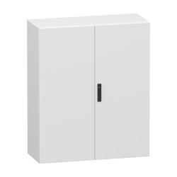 NSYCRN1210400D Armoire électrique Schneider métal étanche IP55 - HxLxP 1200x1000x400mm - Sans plaque - Dble Porte - Spacial CRN