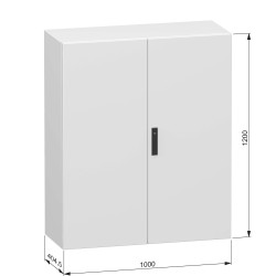 NSYCRN1210400D Armoire électrique Schneider métal étanche IP55 - HxLxP 1200x1000x400mm - Sans plaque - Dble Porte - Spacial CRN