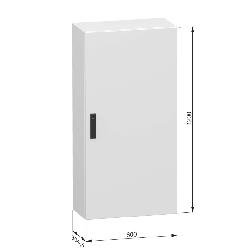 NSYCRN126300 Armoire électrique Schneider métallique étanche IP66 - HxLxP 1200x600x300mm - Sans plaque de montage - Spacial CRN