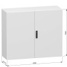 NSYCRN1012400D Armoire électrique Schneider métal étanche IP55 - HxLxP 1000x1200x400mm - Sans plaque - Dble Porte - Spacial CRN