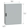 NSYPLM108G Schneider - Armoire Thalassa PLM 1056x852x350 - étanche IP66 - IK10 - Polyester - RAL 7035 - PanelSet PLM
