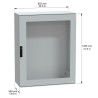 NSYPLM108TG Schneider - Coffret Thalassa 1056x852x350 avec porte transparente - étanche IP66 - IK08 - RAL 7035 - PanelSet PLM