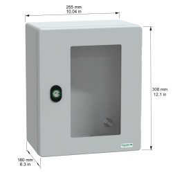 NSYPLM3025TG Schneider - Coffret Thalassa 308x250x160 avec porte transparente - étanche IP66 - IK08 - RAL 7035 - PanelSet PLM