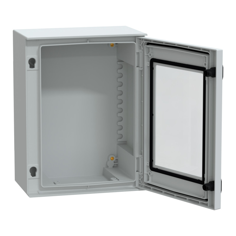 NSYPLM43TG Schneider - Coffret Thalassa 430x330x200 avec porte transparente - étanche IP66 - IK08 - RAL 7035 - PanelSet PLM