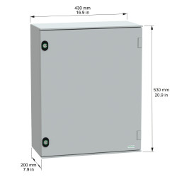 NSYPLM54G Schneider - Coffret Thalassa PLM 530x430x350 - étanche IP66 - IK10 - Coffret polyester - RAL 7035 - PanelSet PLM