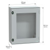 NSYPLM54TG Schneider - Coffret Thalassa 530x430x200 avec porte transparente - étanche IP66 - IK08 - RAL 7035 - PanelSet PLM