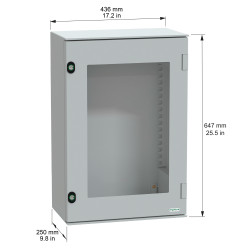 NSYPLM64TG Schneider - Coffret Thalassa 647x436x250 avec porte transparente - étanche IP66 - IK08 - RAL 7035 - PanelSet PLM