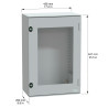 NSYPLM64TG Schneider - Coffret Thalassa 647x436x250 avec porte transparente - étanche IP66 - IK08 - RAL 7035 - PanelSet PLM