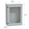 NSYPLM75TG Schneider - Coffret Thalassa 747x536x300 avec porte transparente - étanche IP66 - IK08 - RAL 7035 - PanelSet PLM